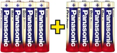 Mignon baterija (AA) alkalno-manganova Panasonic Pro Power 4+4 gratis 1.5 V 8 kosov