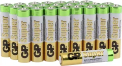 Micro (AAA)-baterija alkalij-manganova GP baterija Alkaline Super 1.5 V 24 kosov