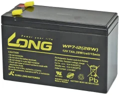 Long WP7-12(28W)-M/F1 WP7-12(28W)-M/F1 svinčeni akumulator 12 V 7 Ah svinčevo-koprenast (Š x V x G) 151 x 102 x 65 mm ploščati vtič 4\,8 mm vds certifikacija\, nizko samopraznjenje\, brez vz