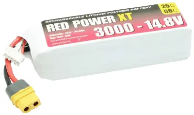 Red Power lipo akumulatorski paket za modele 14.8 V 3000 mAh   mehka torba XT60