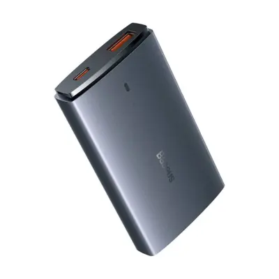 Baseus polnilec 65W USB TipC/TipA GaN5 Ultra slim PD siv CCGP150113