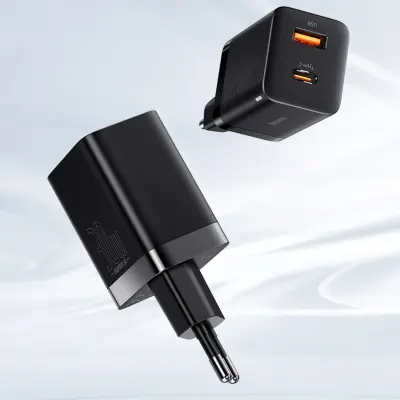 Baseus polnilec 30W USB/TipC QC Super pro črn CCSUPP-E01