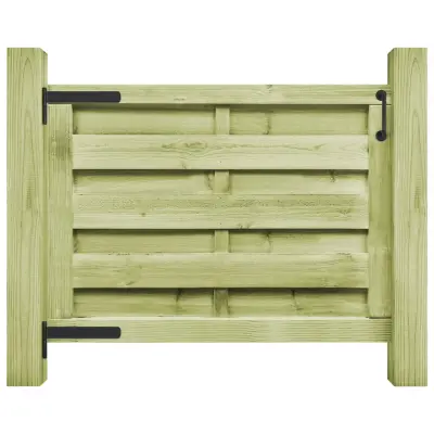 vidaXL Vrtna vrata impregnirana borovina 100x75 cm zelena