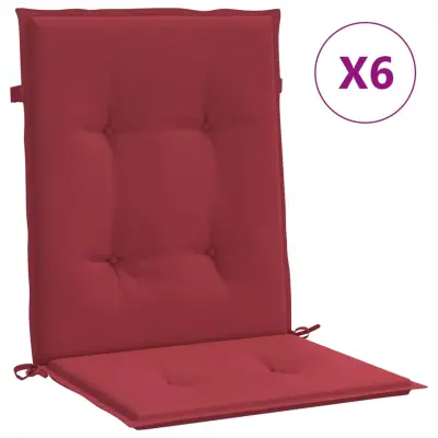vidaXL Blazine za vrtne stole 6 kosov vinsko rdeče 100x50x3 cm oxford