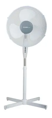 Ventilator samostoječi FIRST, 40cm, 3-hitrosti, belo - sive barve, 50W
