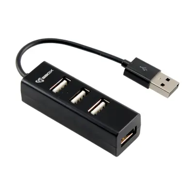 SBOX hub USB 4xA H-204 črn