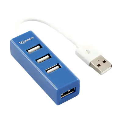 SBOX hub USB 4xA H-204BL moder