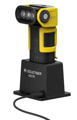 LEDLENSER EXC7R ATEX, Ročna polnilna svetilka, s polnilno postajo, črno/rumena