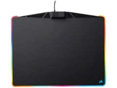 CORSAIR MM800 RGB Polaris Polaris Trda površinska mousepad (15 cona RGB razsvetljava, nizka trenja mikro teksturirana površina, vgrajena vrata prehoda USB, 400 mm x 340 mm x 35 mm)-črna