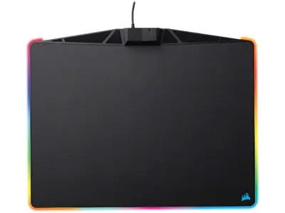 CORSAIR MM800 RGB Polaris Polaris Trda površinska mousepad (15 cona RGB razsvetljava, nizka trenja mikro teksturirana površina, vgrajena vrata prehoda