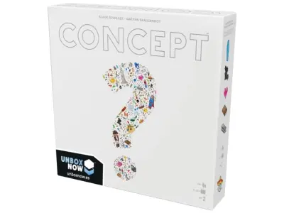 Repos Production -Concept - uganite na stotine predmetov, likov in naslovov pri združevanju univerzalnih ikon - Board Game v španščini, bela (Con01es)