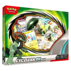 Pokémon TCG: Cyclizar Ex Box (2 promocijske kartice folije, 1 kartica za preveliko folijo in 4 paketi za ojačevanje)