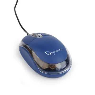 Optični dragulj USB 1000 DPI Blue/ Transparent 3 Gumbi