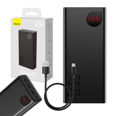 PowerBank Adaman, Baseus 40000mAh 22,5W (črna)