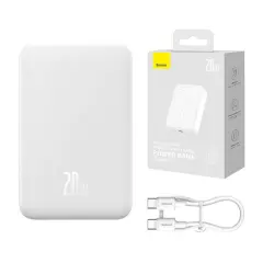 Baseus Magnetic Mini 20000mAh 20W MagSafe powerbank (bela)