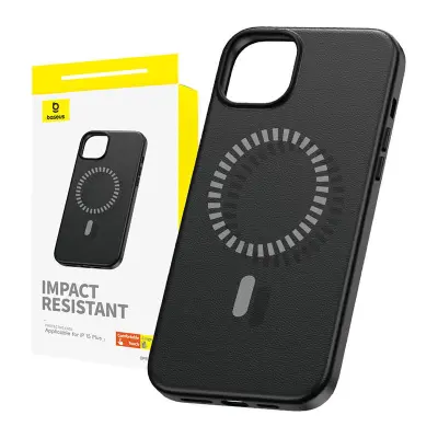 Magnetno ohišje za iPhone 15 Plus Baseus Fauxther Series (črno)