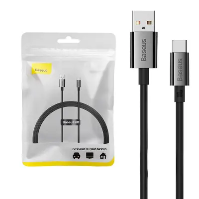 Kabel USB na USB-C Baseus Superior 100W 1m (črn)
