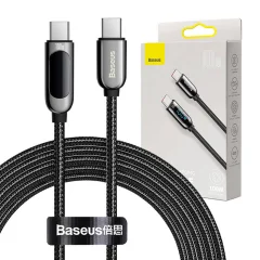 Kabel USB-C za prikazovalnik USB-C Baseus, 100 W, 2 m (črn)