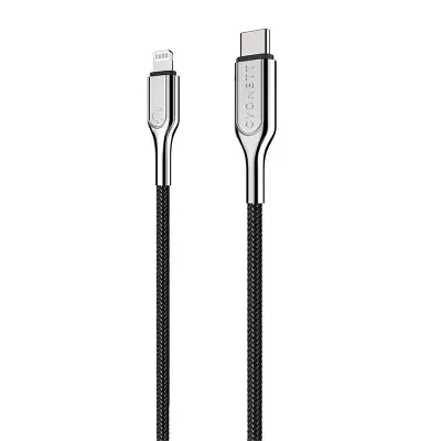 Kabel USB-C na Lightning Cygnett Armoured 30W 2m (črn)