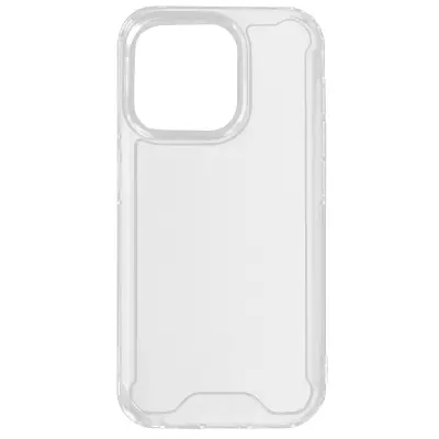 Ovitek za iPhone 15 Pro Max, trda hrbtna stran, prilagodljivi vogali, odporni proti udarcem - prozoren