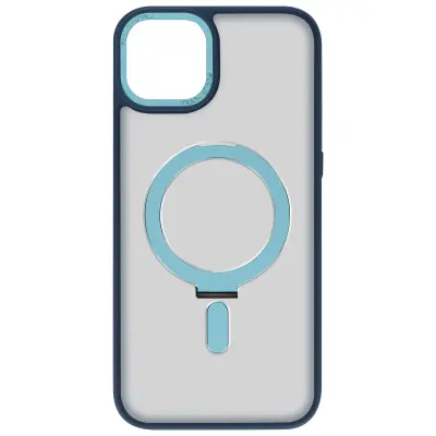 Ovitek MagSafe za iPhone 15, funkcija stojala - nebesno moder obris