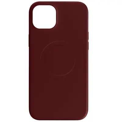 Silikonski ovitek Magsafe za iPhone 15 Plus proti padcem, bordo rdec