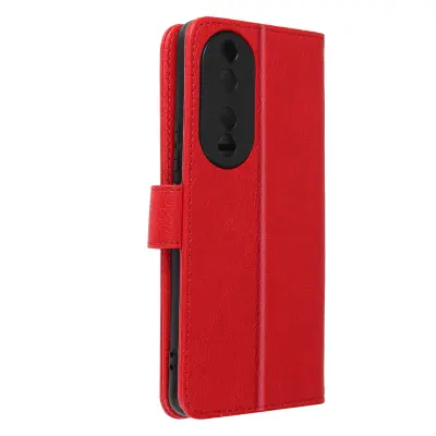 Honor 90 Wallet Case video podpora, serija Chesterfield - rdeca