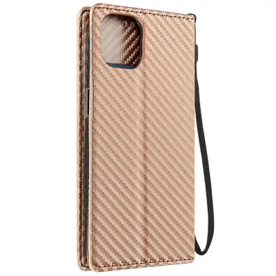 Ovitek Wallet Case za iPhone 15 Plus, kolekcija Carbon Cover - roza