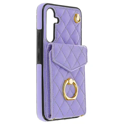 Samsung Galaxy A54 5G Crossbody etui, zadnja stran denarnice - svetlo vijolicna