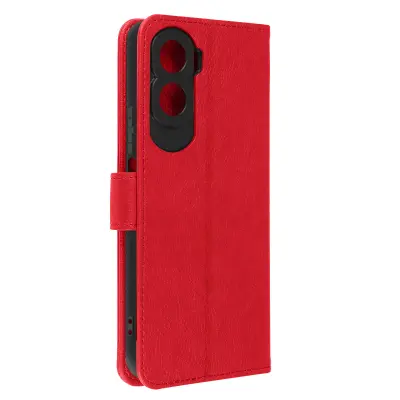 Honor 90 Lite Wallet Case video podpora, serija Chesterfield - rdeca