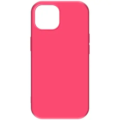 Ovitek za iPhone 15, Semi-rigid Matte Soft Touch, serija Fast Premium - Fuchsia