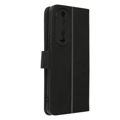 Honor 90 Wallet Case Video Support, serija Chesterfield - crna