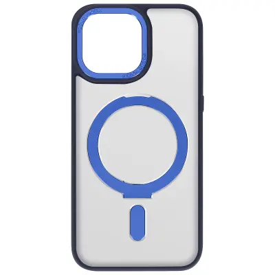 Ovitek MagSafe za iPhone 15 Pro, funkcija stojala - mornarsko moder obris