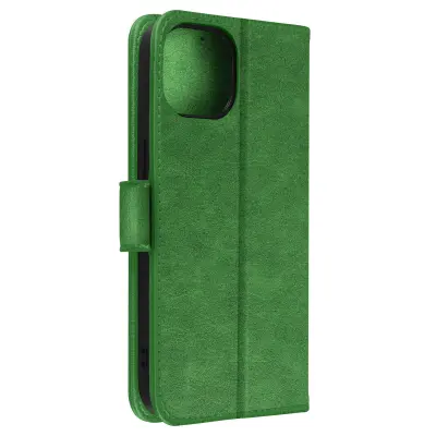 Chesterfield Series iPhone 15 Plus Video Holder Wallet Case - zelena