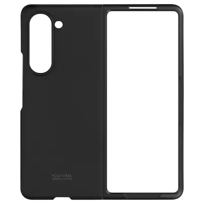 Trden ovitek za Samsung Galaxy Z Fold 5, mat zakljucek - crn