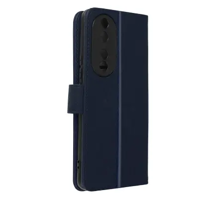Honor 90 Wallet Video Case, serija Chesterfield - polnocno modra