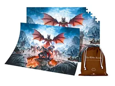 Elder Scrolls Online Vista iz Greymoorja | 1000 komad sestavljanke | Vključuje plakat in torbo | 68 x 48 | Za odrasle in najstnike | Kot nalašč za bož