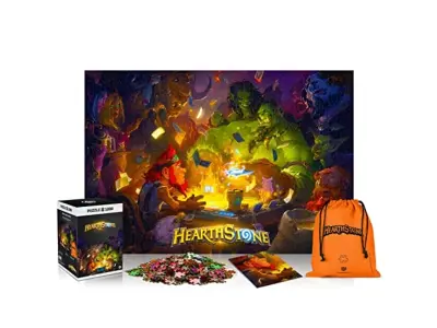 Hearthstone: Heroes of Warcraft | 1000 komad sestavljanke | Vključuje plakat in torbo | 68 x 48 | Za odrasle in otroke, stare 14 let in več | Kot nala