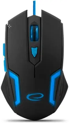 Miška žična GAMING ESPERANZA FIGHTER črno-modra, 2400dpi, 6 gumbov