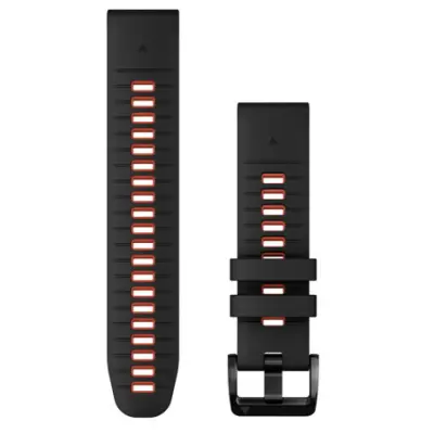 Garmin nadomestni pašček Quickfit 22'', silikonski, Black/Flame Red