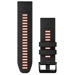 Garmin nadomestni pašček, Quickfit 26'', silikonski, Black/Flame Red