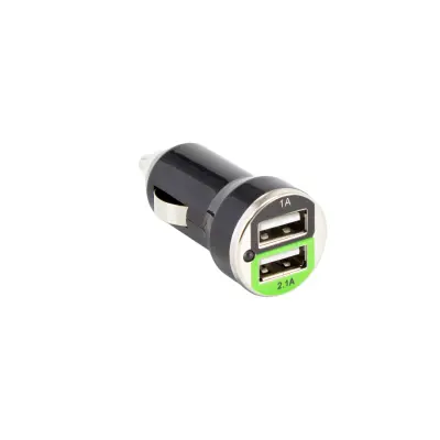 SBOX polnilec avtomobilski USB 2xTipA črn CC-221B