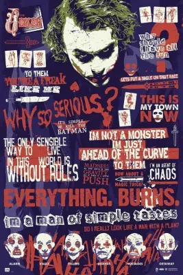PLAKAT DC COMICS BATMAN Y JOKER QUOTOGRAPHY