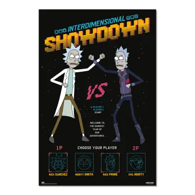 PLAKAT RICK IN MORTY MEDDIMENSIONAL SHOWDOWN