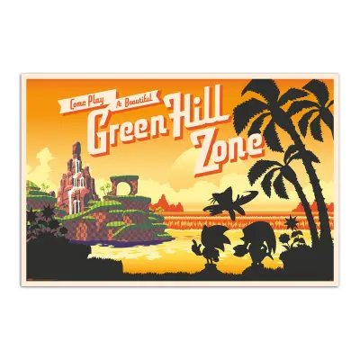 PLAKAT SONIC THE HEDGEHOG - PRIDITE SE IGRATI NA ČUDOVITO GREEN HILL ZONE