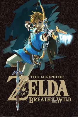 PLAKAT LEGENDA O ZELDI DIH DIVJE PORTADA VIDEOJUEGO