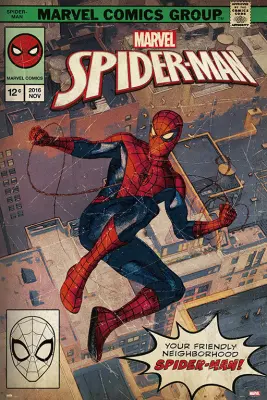 PLAKAT MARVEL SPIDER-MAN PORTADA STRIP
