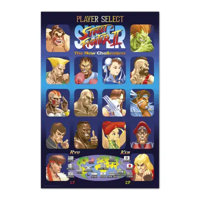 PLAKAT STREET FIGHTER - IZBIRA IGRALCA