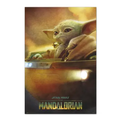 PLAKAT STAR WARS THE MANDALOREAN - GROGU POD