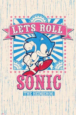 PLAKAT SONIC LET´S ROLL